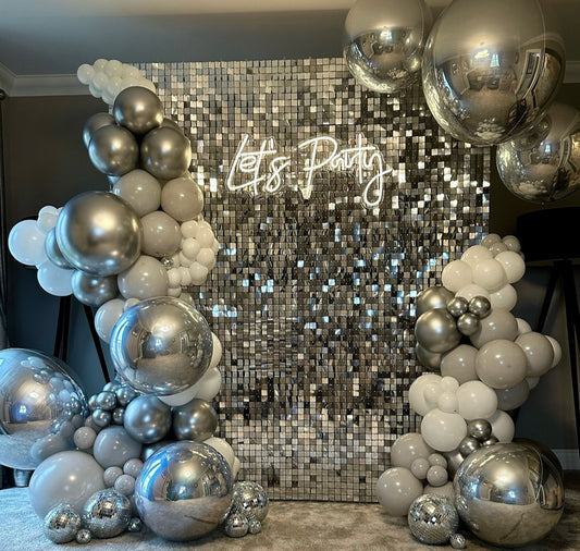 Silver Shimmer Wall